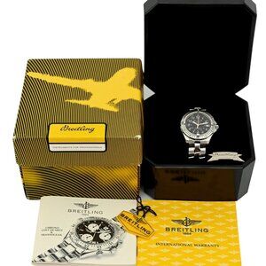 Breitling Men's 38mm Colt 500M Black Dial Stainless Steel Watch
